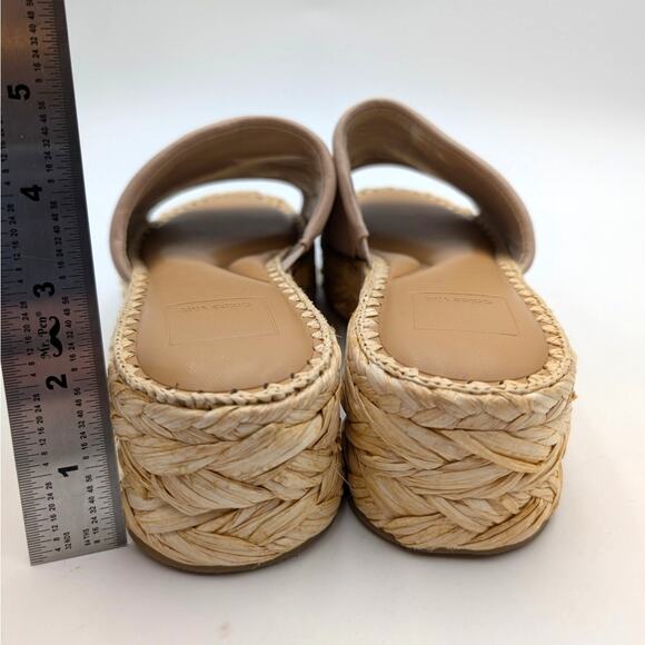 Dolce Vita Chavi Platform Slide Sandal Open Toe Women's Sand Leather Size US10 - Picture 4 of 12